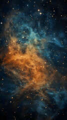 Fototapeta premium Digital nebula starry sky stars abstract graphic poster background