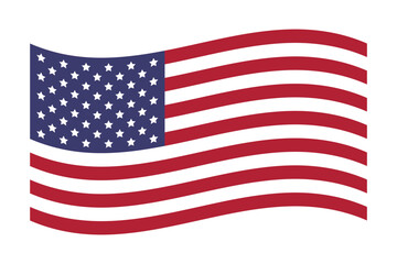 USA flag. American flag. Vector illustration isolated on white background