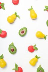 Marzipan, concept of tasty and delicious sweet food