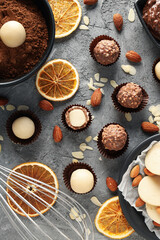 Marzipan, concept of tasty and delicious sweet food