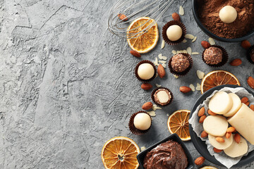 Marzipan, concept of tasty and delicious sweet food