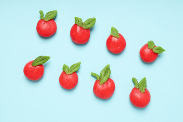 Marzipan, concept of tasty and delicious sweet food