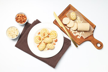 Marzipan, concept of tasty and delicious sweet food