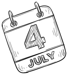 calendar handdrawn illustration
