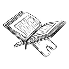 Al Qur'an handdrawn illustration