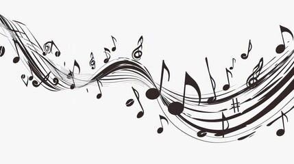 Abstract Musical Notes Design