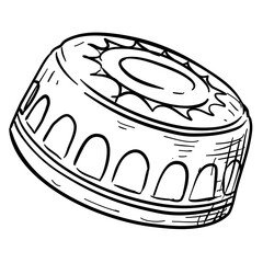 muslim cap handdrawn illustration