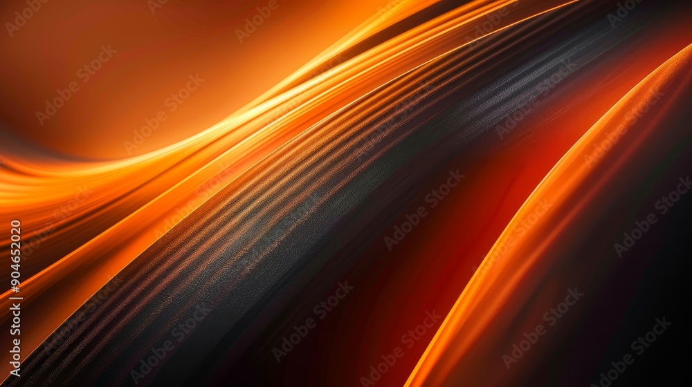 Poster dynamic abstract waves are creatively designed in fiery and striking colorful artwork