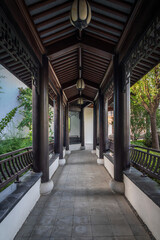 Serene Traditional Chinese Covered Walkway