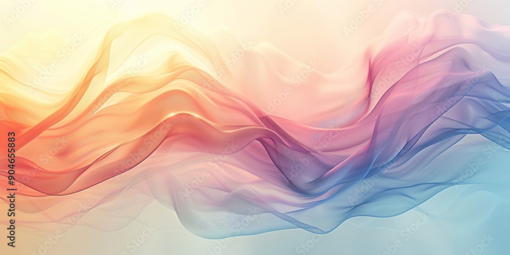 Poster abstract colorful flowing waves gradient is an artistic and elegant design with vibrant colors
