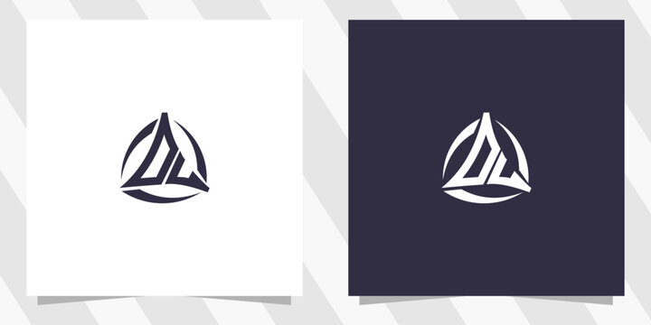 Letter du ud logo design vector