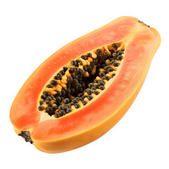 papaya isolated on white background