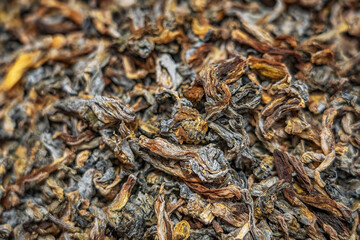Close-Up of Premium Dried Black Tea Leaves
