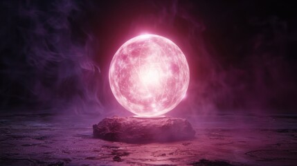 A creepy carnival with a fortune teller's tent, glowing crystal ball, and ghostly figures