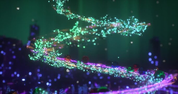 Christmas Festivities in the Urban Pixelation
