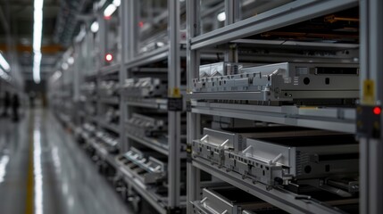 Technological advancements in labor copy space theme: innovation futuristic Multilayer assembly line