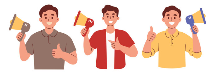 Man Holding Megaphone for Marketing Purposes