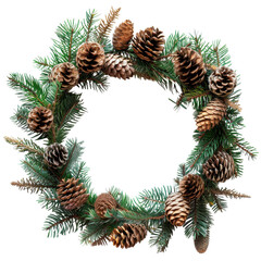 Beautiful Pinecone and Evergreen Wreath - Perfect for Holiday Decoration