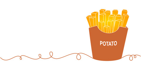 french fries snack vector design, eps 2