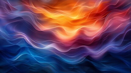 Obraz premium Abstract Flowing Lines in a Vibrant Color Palette