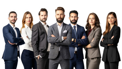 Obraz premium A_team_of_professional_business_people_in_formal_attire