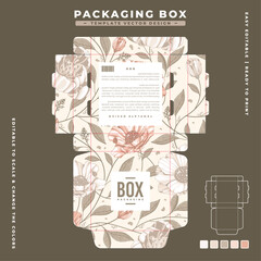 vintage flower packaging template design 19