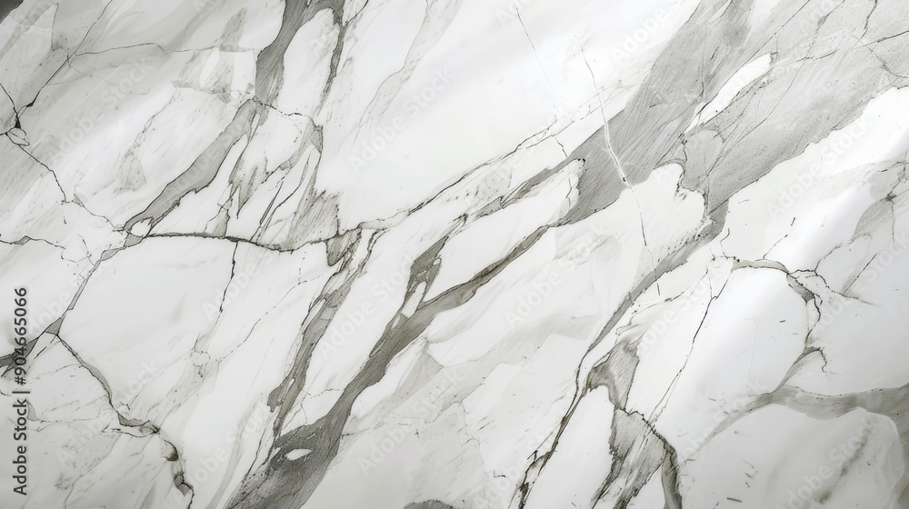 Poster marble surface with subtle gray veins and a smooth high-gloss finish, captured in a detailed close-u