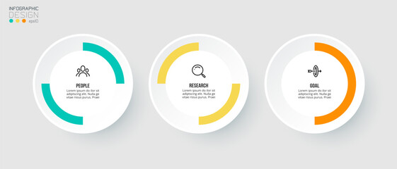 Business concept infographic template with option.
