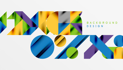 Neo memphis geometric pattern with circles, squares and lines. Pop art abstract background for covers, banners, flyers and posters and other templates