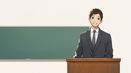 無地の黒板とビジネスマン、レクチャー10