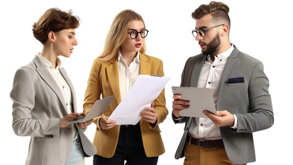 Business_colleagues_discussing_a_project_holding_documents_on_their_hands