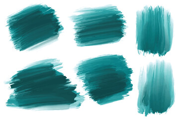 Beautiful watercolor brush stroke set design