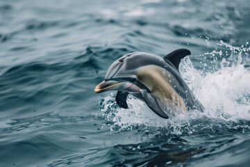 Fototapeta premium dolphin is jumping out of the water