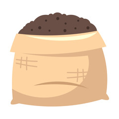 soil in burlap bag
