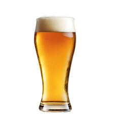 A glass of beer isolated on a transparent background, Generative AI