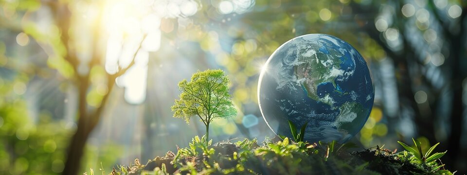 Strategic planning and implementation of eco-friendly practices to promote sustainable growth and minimize environmental impact.Copy space, poster, HD wallpaper, protect environment day, business