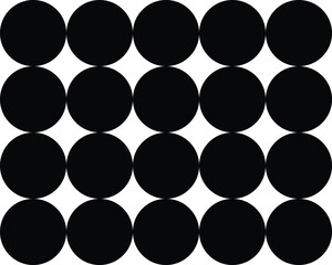 set of black and white balls new circle pattern 