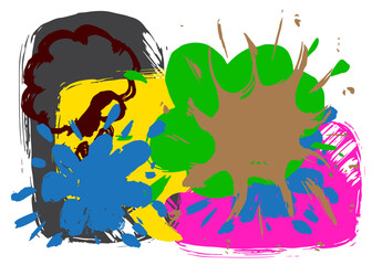 Abstract Graffiti speech bubble background. Messaging sign street art decoration, Discussion icon performed in urban painting style.