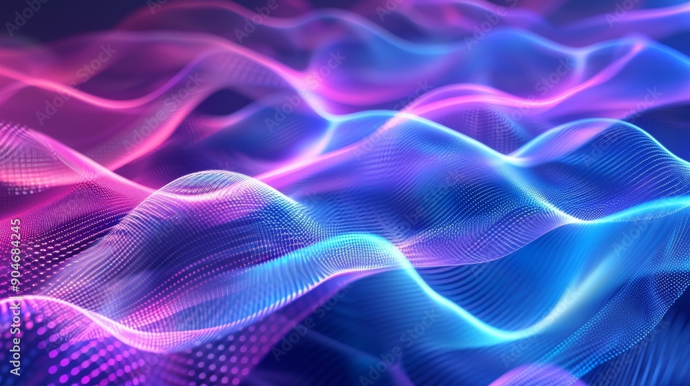 Aufkleber an artistic background with vibrant colors showcasing an abstract wave pattern design