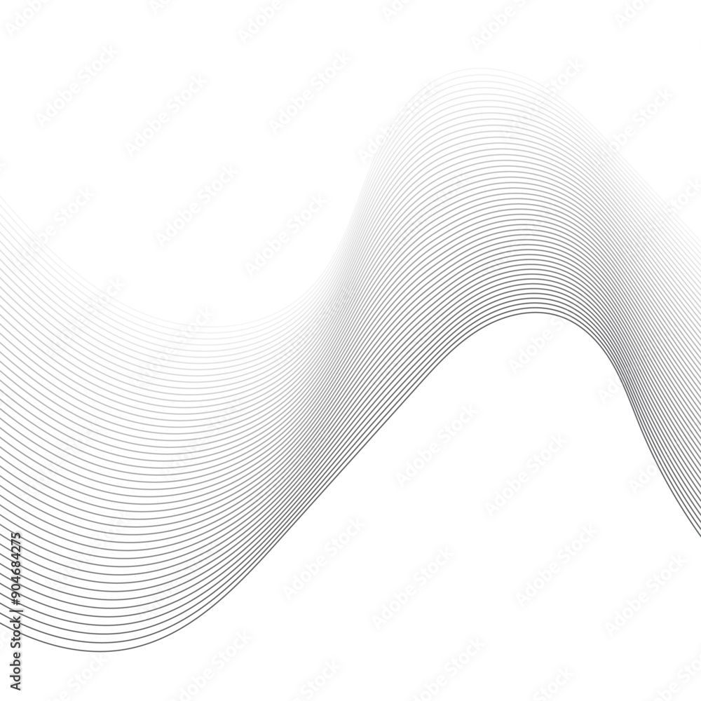 Poster abstract background vector grey with dynamic waves for business design.