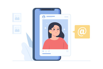 Mention in social Media, photo mention