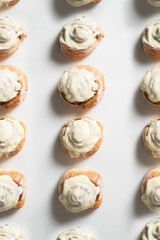 cinnamon roll in white background