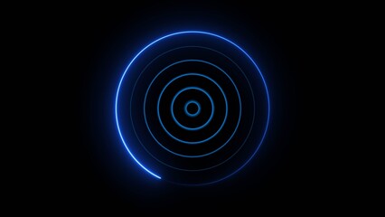 Technology Radio wave signal icon concept background. Voice frequency symbol background illustration 4k.