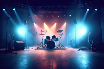 Vibrant Rock Band Concert Stage