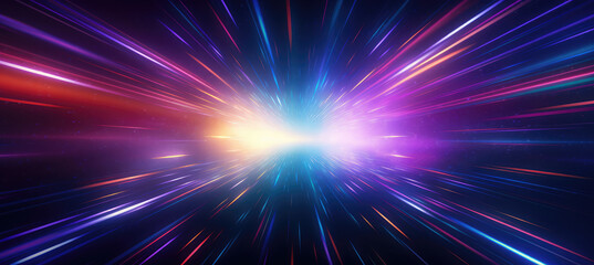 Fototapeta premium Hyperspace Travel Sci-Fi Visualization