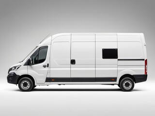 Fototapeta premium Delivery van. delivery service car isolated on white background.