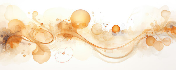 Elegant Abstract Fluid Art in Warm Earth Tones