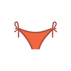 Female pantie or underwear on white background, vector illustration