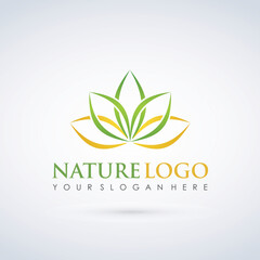 Nature Logo Template. Yoga Logo. Vector Illustrator