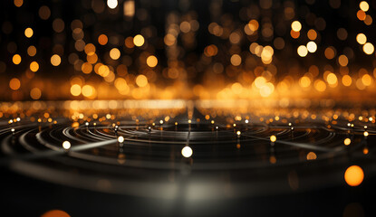 Golden Infinity: Elegant Bokeh Lights Background